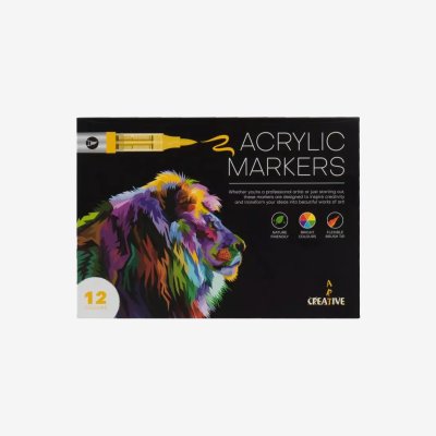 CreativeArt Akrilni tečni markeri sa četkicom 1/12