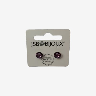 Minđuše sa Swarovski kristalima - Ljubičasti kristal