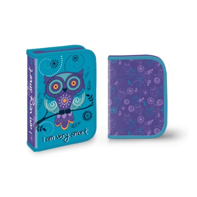 Puna jednodelna pernica sa dva flepa - Owl