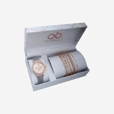 Glory set, sat i narukvica - Siva