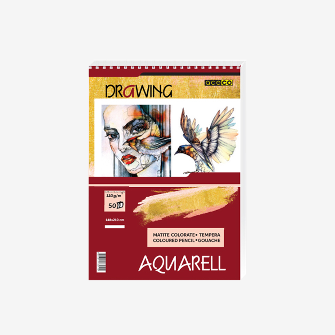 Aquarel blok spirala A3, 110g, 50 lista