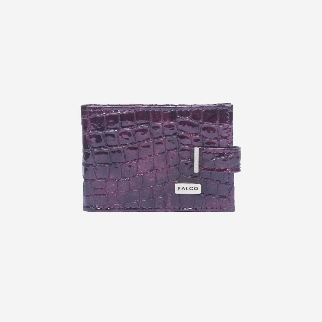 Falco ženska futrola za kartice - Ljubičasti kroko lak