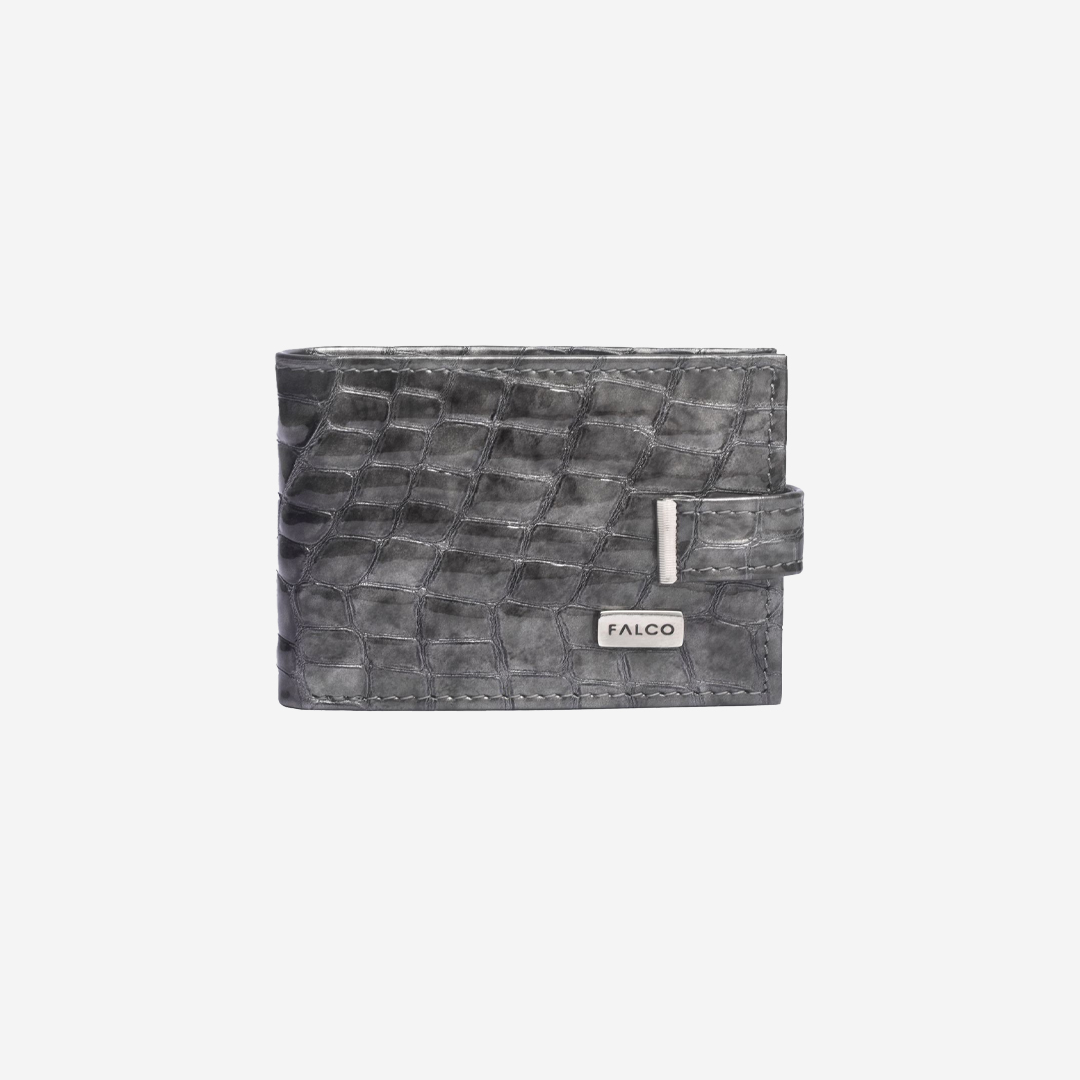 Falco ženska futrola za kartice - Sivi kroko lak