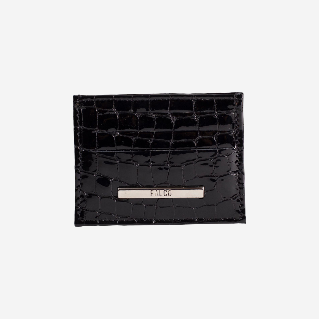 Falco ženska futrola za kartice - Crna kroko lak