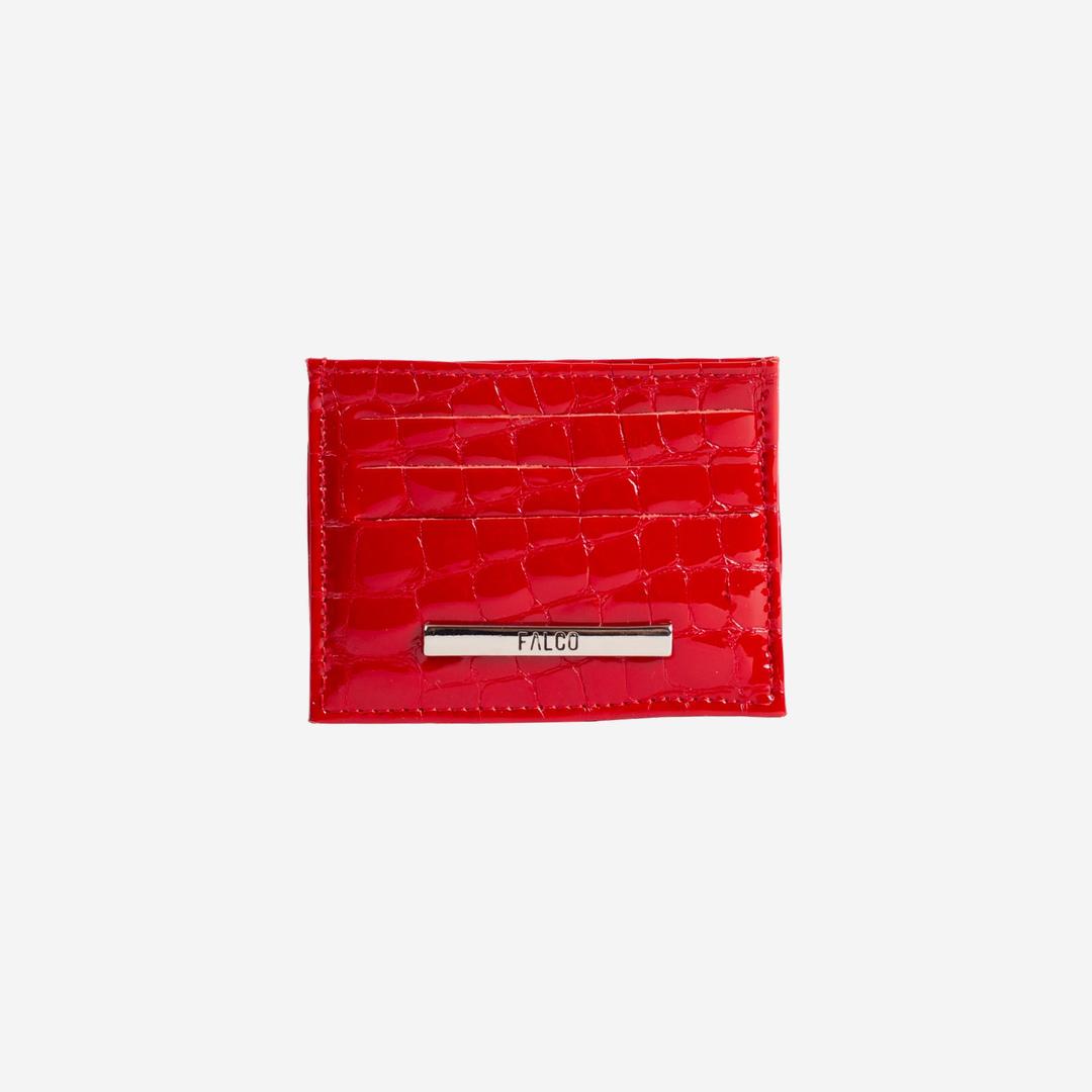 Falco ženska futrola za kartice - Crvena kroko lak