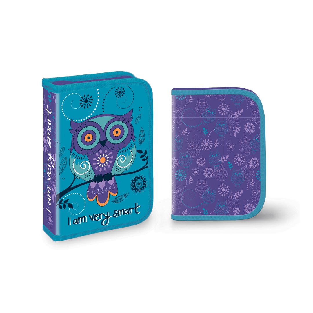 Puna jednodelna pernica sa dva flepa - Owl